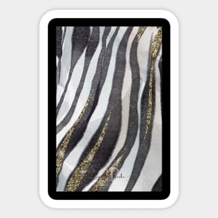 Zebra pattern - Jungle Gold Sticker